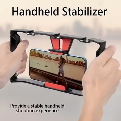 Jaula Estabilizadora para Celular – Soporte Vlogging con 3 Zapatas Frías