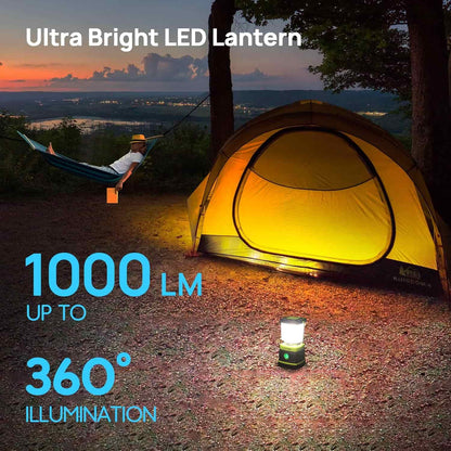 Linterna LED Camping 1000 lm Recargable 4400 mAh IPX4