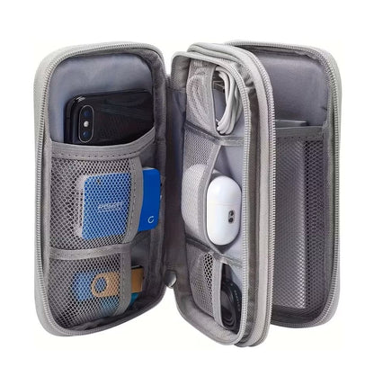 Estuche Organizador Accesorios Electrónicos Gris