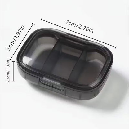 Pastillero Organizador de Pastillas Portátil Mini Negro