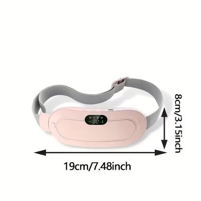 Masajeador Abdominal Recargable USB con Calor y Vibración Rosa