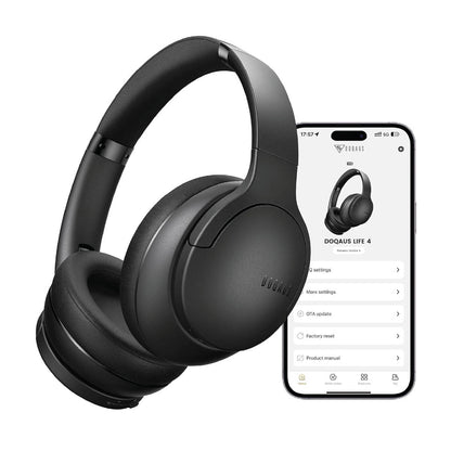 Audífonos Bluetooth Over Ear 90h Hi-Fi Micrófono Integrado Negro