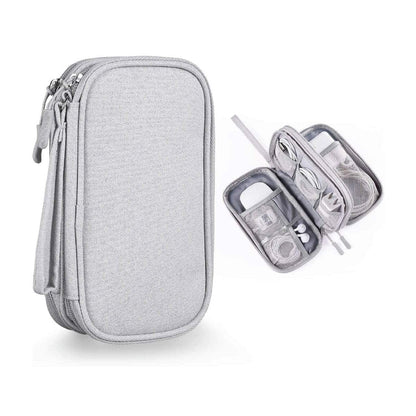 Estuche Organizador Accesorios Electrónicos Gris