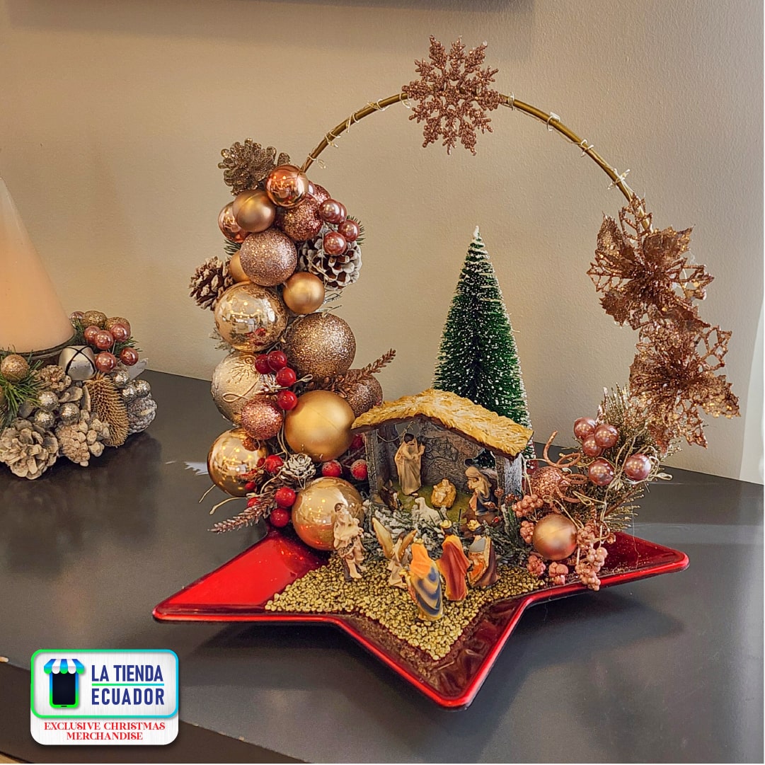 Centros de Mesa Navideños - Elegantes y acogedores - Adornos navideños - Diseños Exclusivos y Personalizados - Luz Led incorporada - Hogar, Oficina - Regalos - Varios Modelos