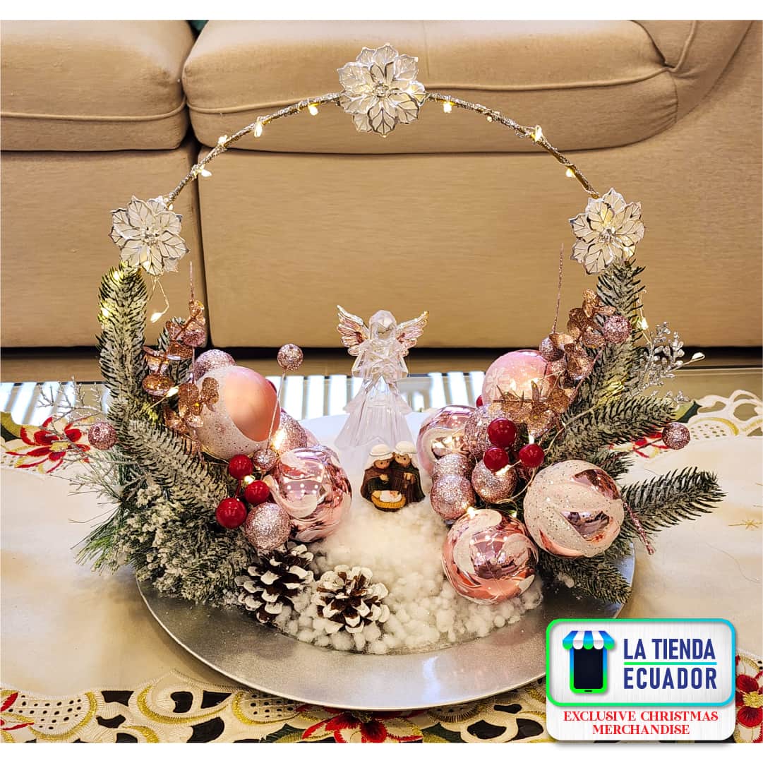 Centros de Mesa Navideños - Elegantes y acogedores - Adornos navideños - Diseños Exclusivos y Personalizados - Luz Led incorporada - Hogar, Oficina - Regalos - Varios Modelos