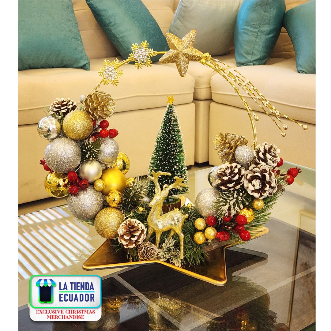 Centros de Mesa Navideños - Elegantes y acogedores - Adornos navideños - Diseños Exclusivos y Personalizados - Luz Led incorporada - Hogar, Oficina - Regalos - Varios Modelos