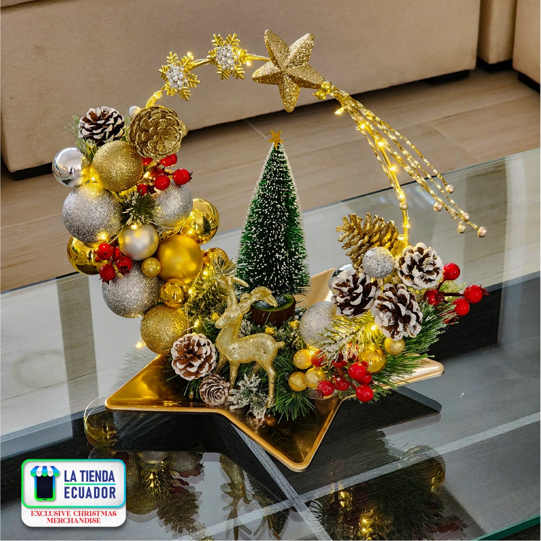 Centros de Mesa Navideños - Elegantes y acogedores - Adornos navideños - Diseños Exclusivos y Personalizados - Luz Led incorporada - Hogar, Oficina - Regalos - Varios Modelos