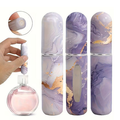 Atomizadores de Perfume Mini 5ml para Mujer Pack x3 Mármol Lila