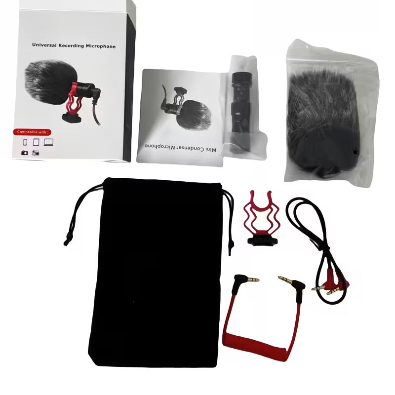 Micrófono Monocular Profesional Unidireccional – 6 Accesorios y Soporte Antivibración