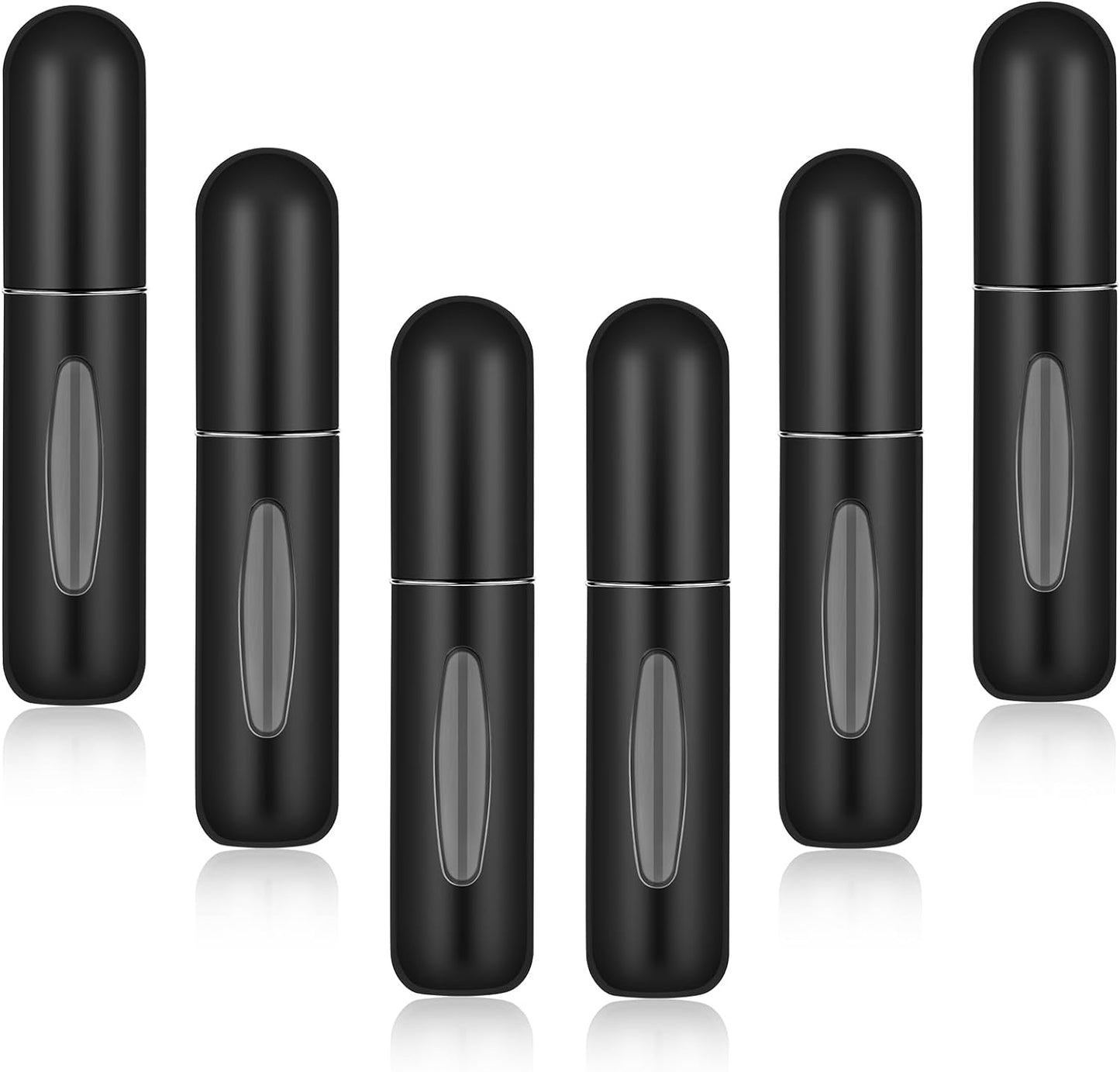 Atomizadores de Perfume Mini 5ml Unisex para Viaje Pack x6 Negro