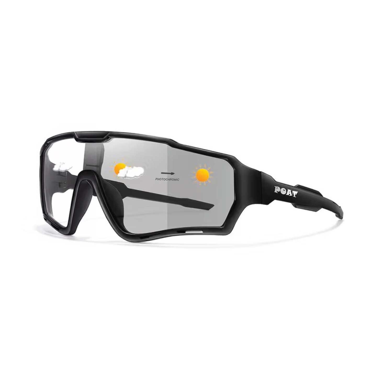Gafas Fotocromáticas de Ciclismo Unisex - Lentes ultraligeros - Protección UV400 - Antirreflejos - Marco PC - Actividades al aire libre - Negro