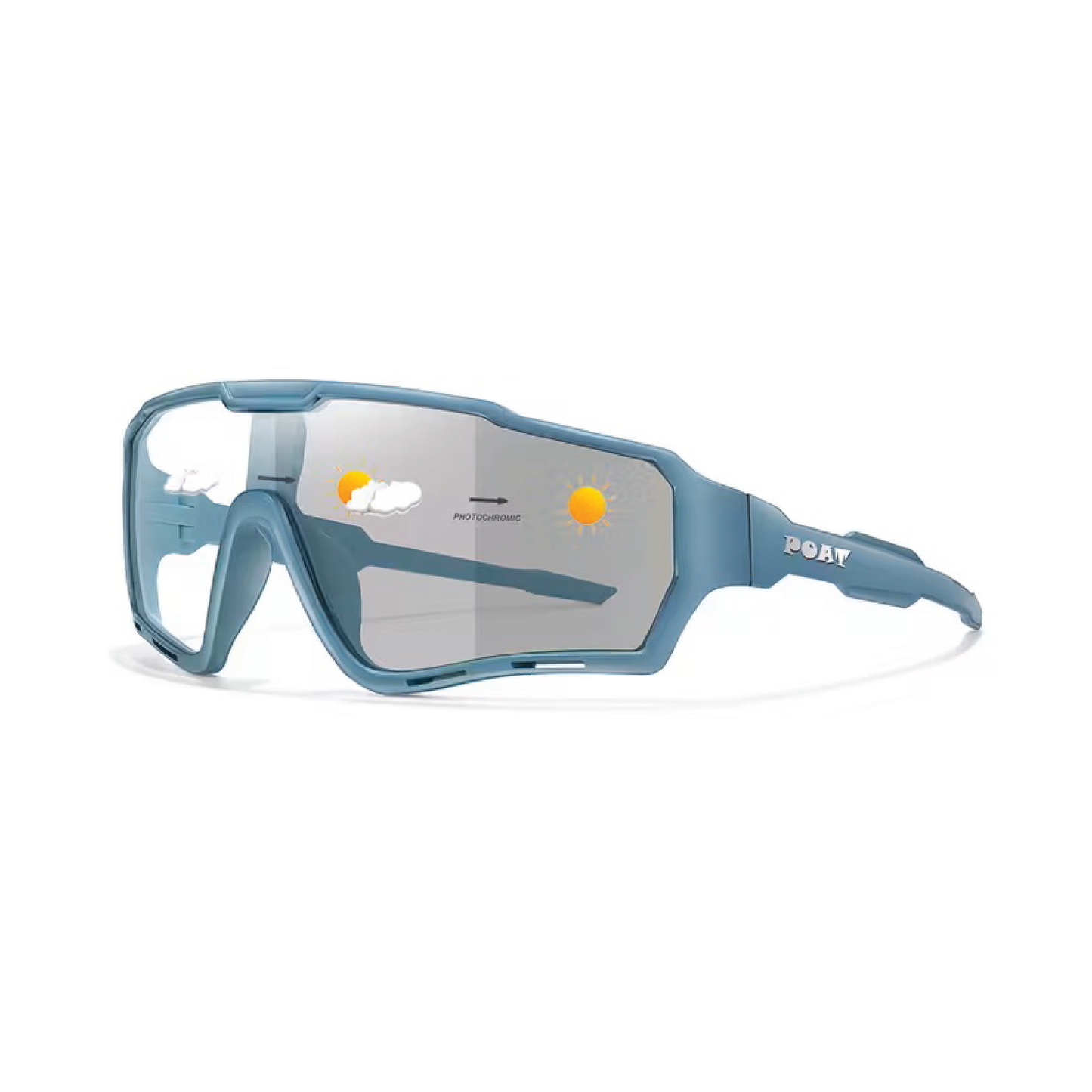 Gafas Fotocromáticas de Ciclismo Unisex - Lentes ultraligeros - Protección UV400 - Antirreflejos - Marco PC - Actividades al aire libre - Turquesa