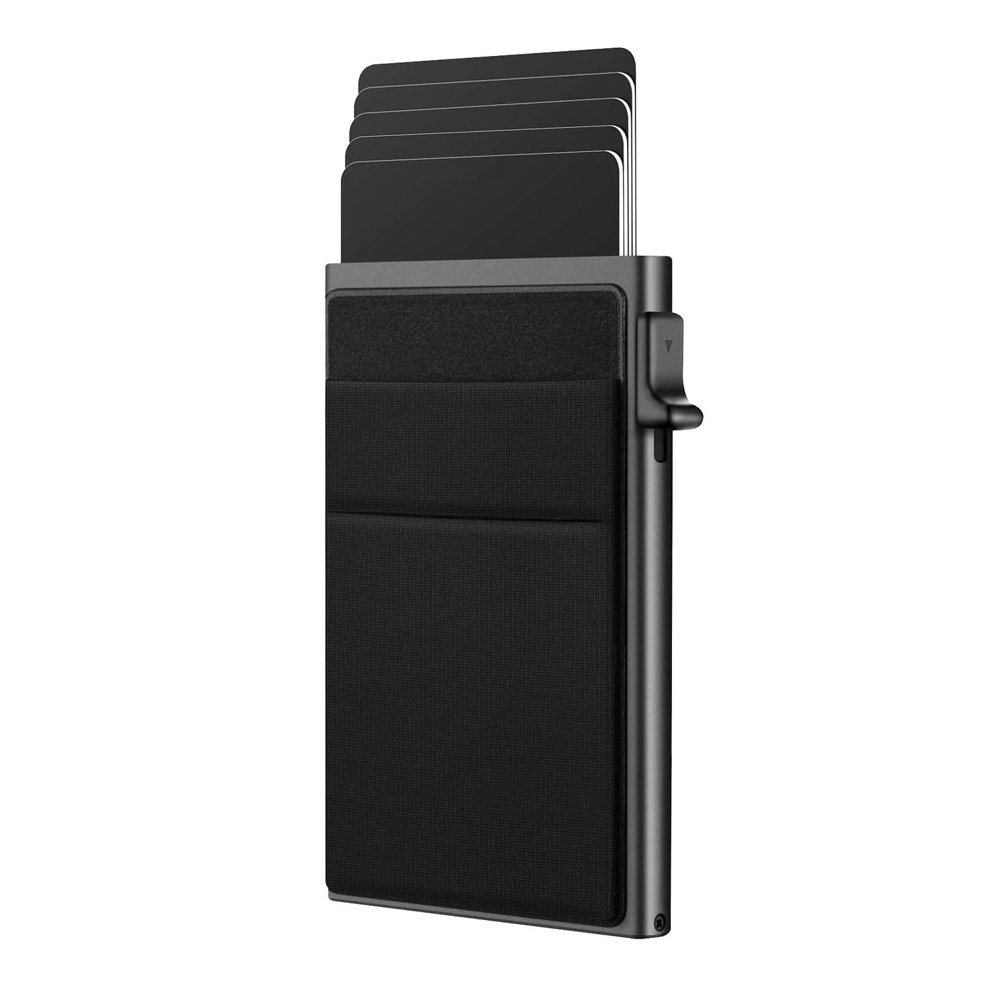 Billetera Inteligente de Aluminio - Tarjetero Anticlonación RFID - Elegante, Compacta, Ligera y Discreta - hasta 10 tarjetas - Negro