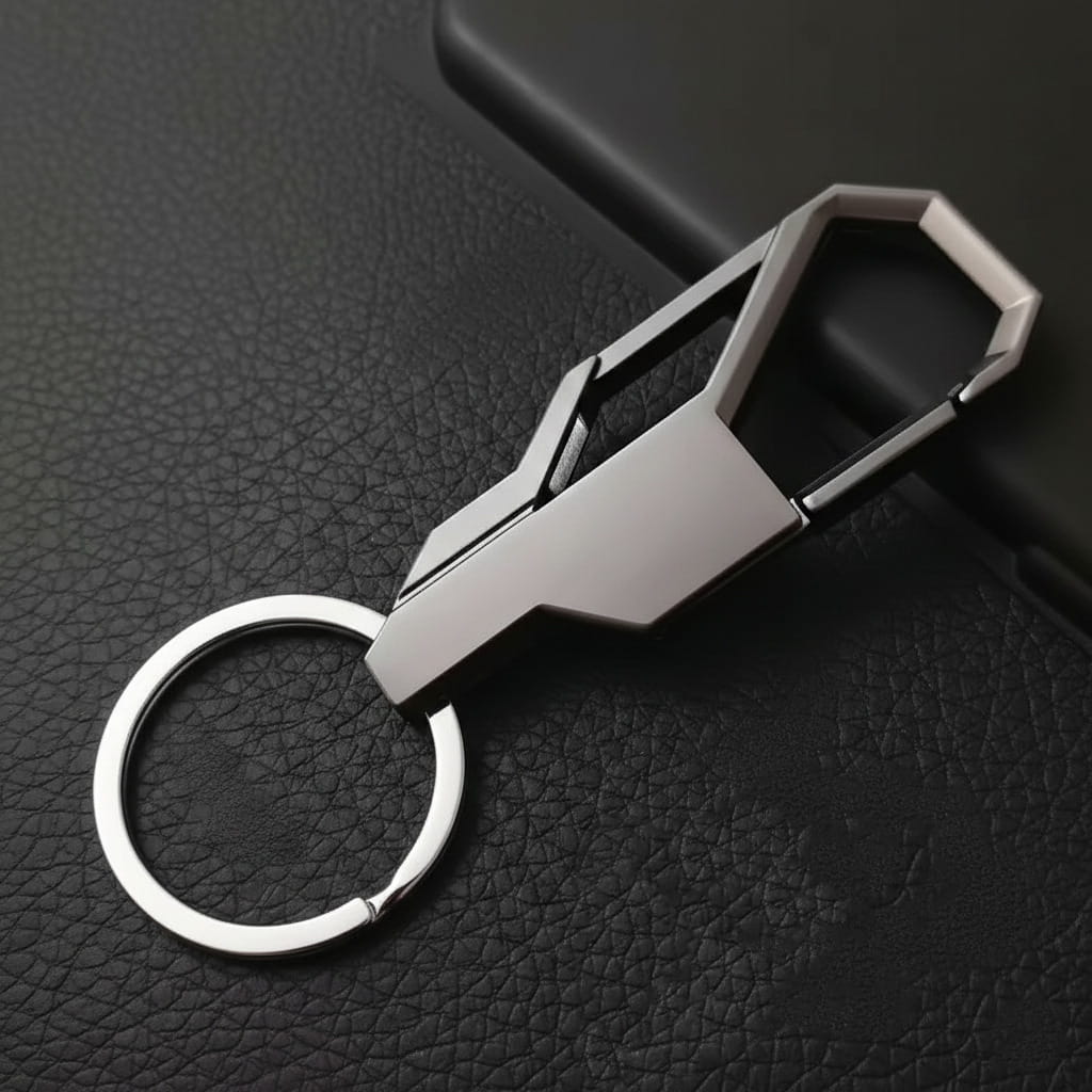 Llavero Elegante de Acero Inoxidable Unisex