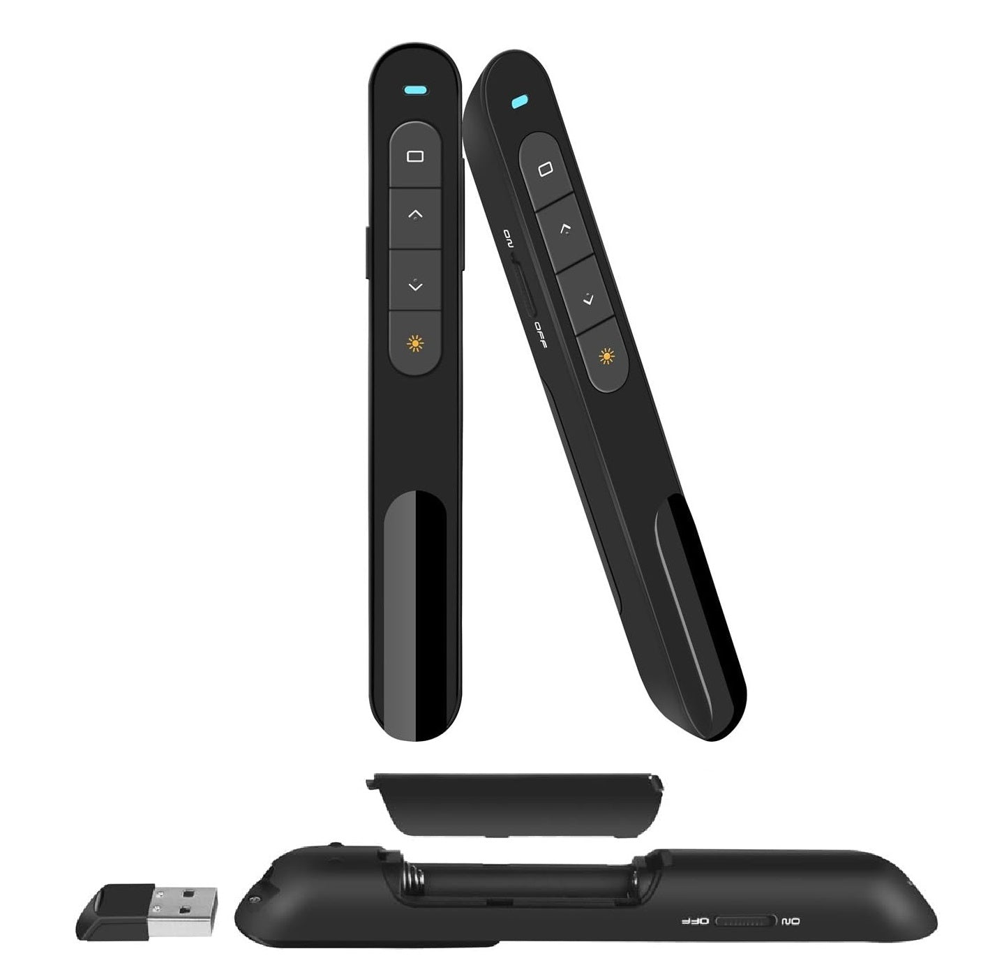 Presentador Inalámbrico RF con Puntero Láser y Control USB 2.4GHz