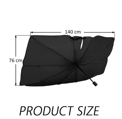 Parasol Paraguas para Parabrisas Auto 140x76 cm UV Wedfish