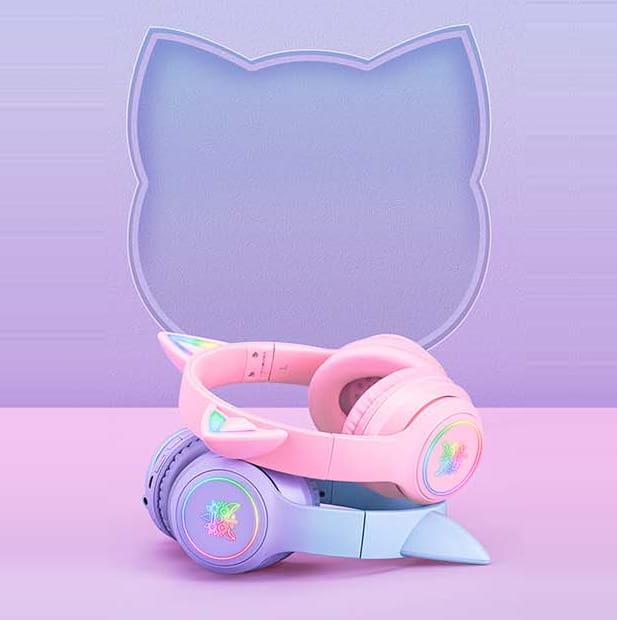 Audífonos Bluetooth ONITOON Orejas de Gato LED HiFi