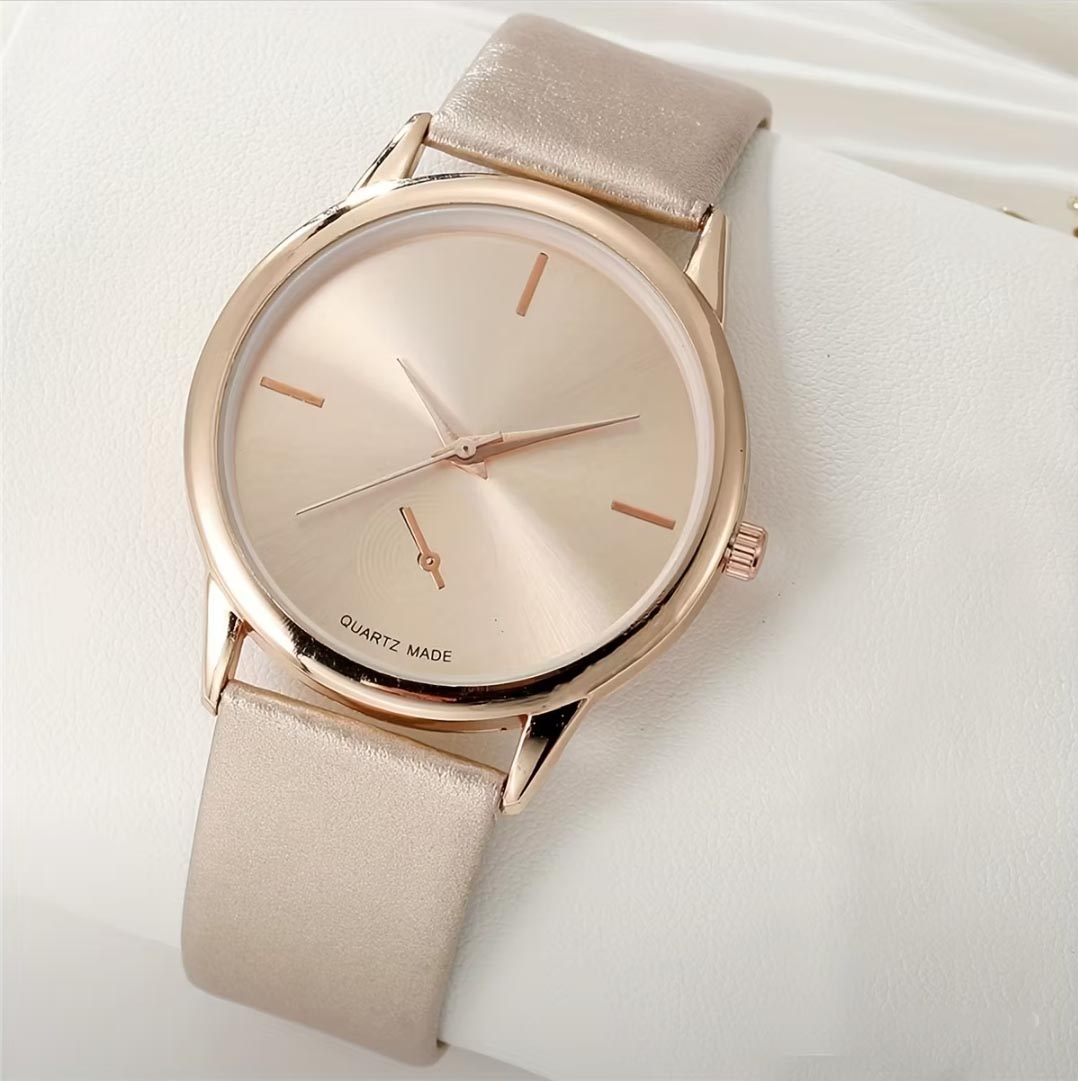 Set de Accesorios para Mujer 5pz Reloj Perfume Pulsera Billetera Rosa