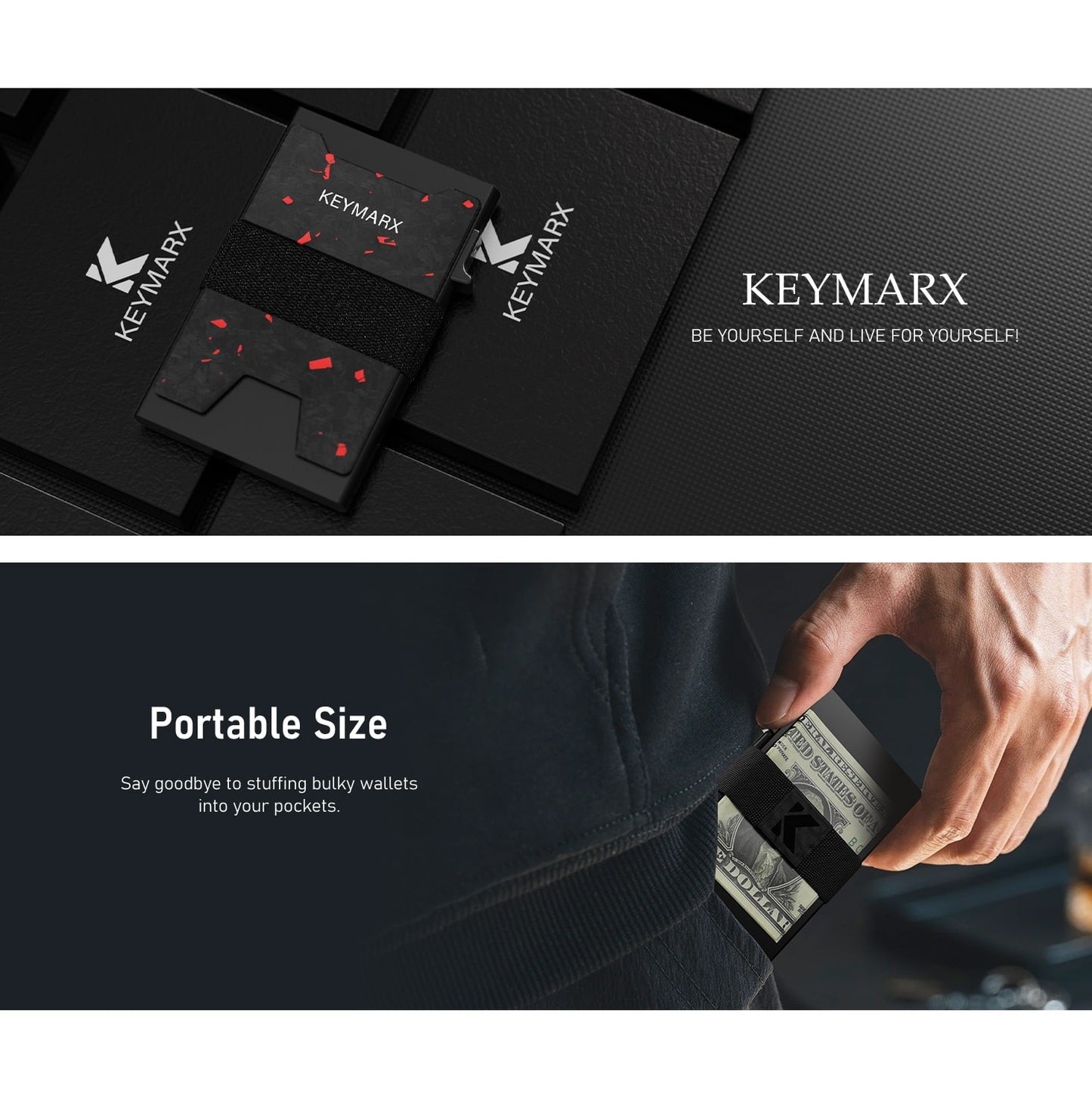 Billetera Anticlonación RFID para 15 Tarjetas Negra