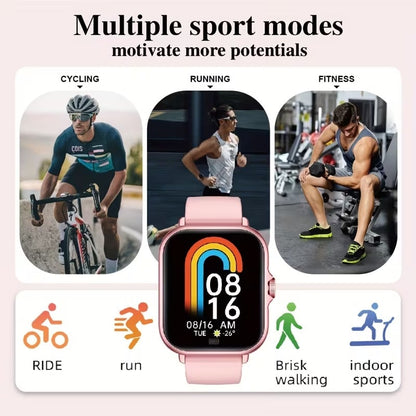 Smartwatch 1.83” con Llamadas y Monitoreo de Salud Dorado y Beige