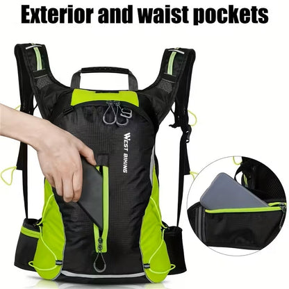 Mochila de Ciclismo 16L Ajustable y Transpirable Negra