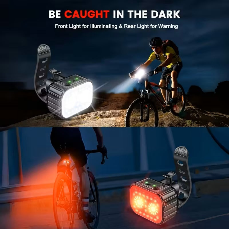 Luces LED para Bicicleta Recargables USB Delantera y Trasera Kit x2