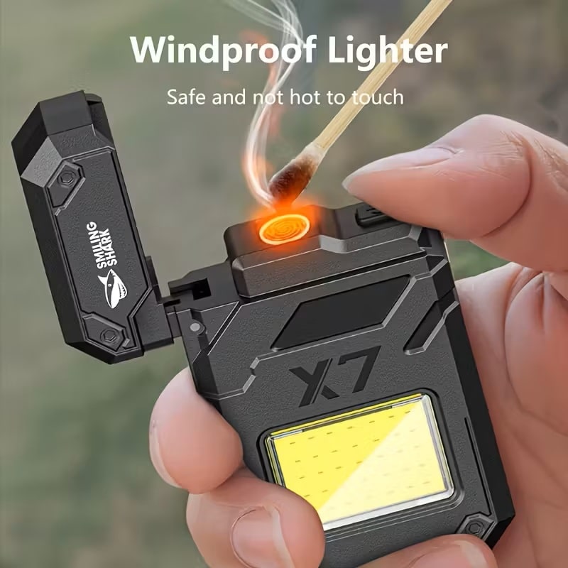 Linterna y Encendedor Eléctrico 2 en 1 Recargable USB-C para Camping