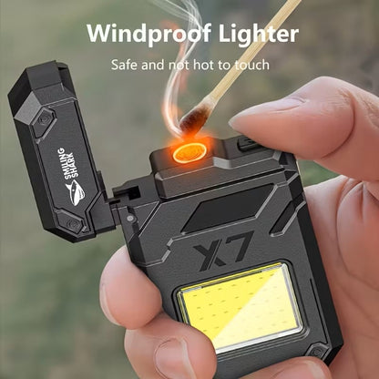 Linterna y Encendedor Eléctrico 2 en 1 Recargable USB-C para Camping