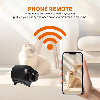 Cámara de Vigilancia WiFi Negra con Ángulo Amplio para Hogar y Oficina