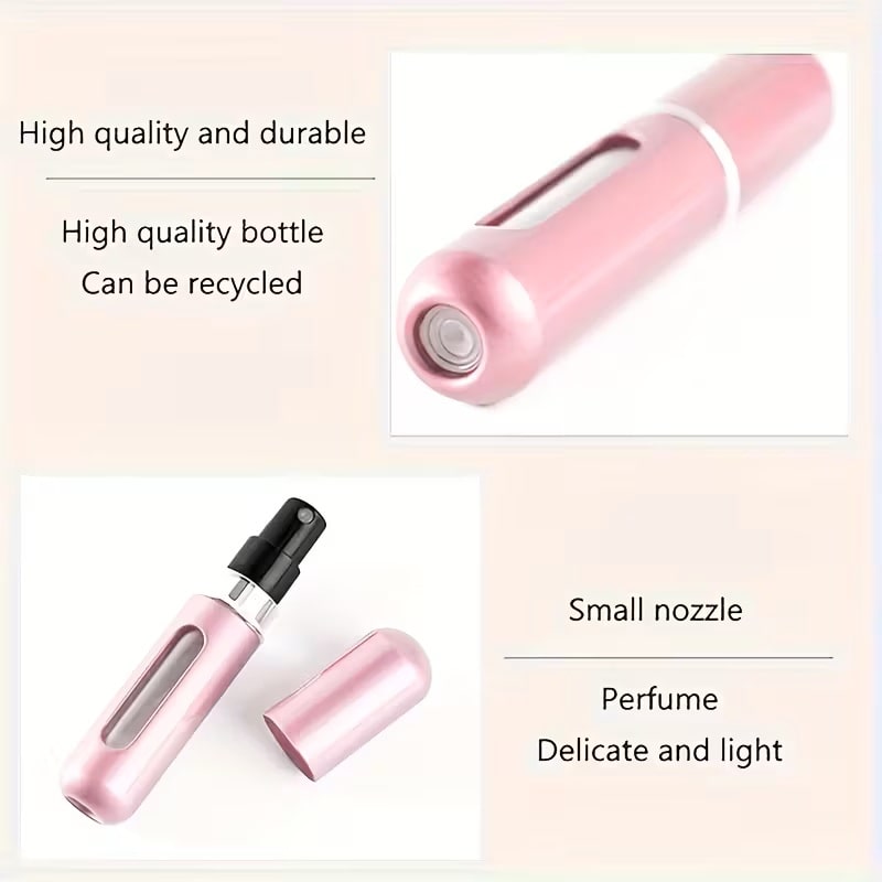 Atomizador de Perfume Mini 5ml Unisex Negro Pack x1