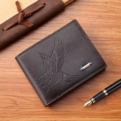 Set de Accesorios de Moda para Hombre 6 Piezas - Reloj Pulseras Billetera - Café Oscuro Aguila