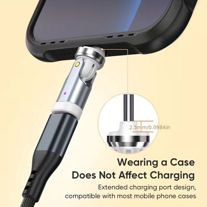 Adaptador USB-C 240W Giratorio 540° con LED