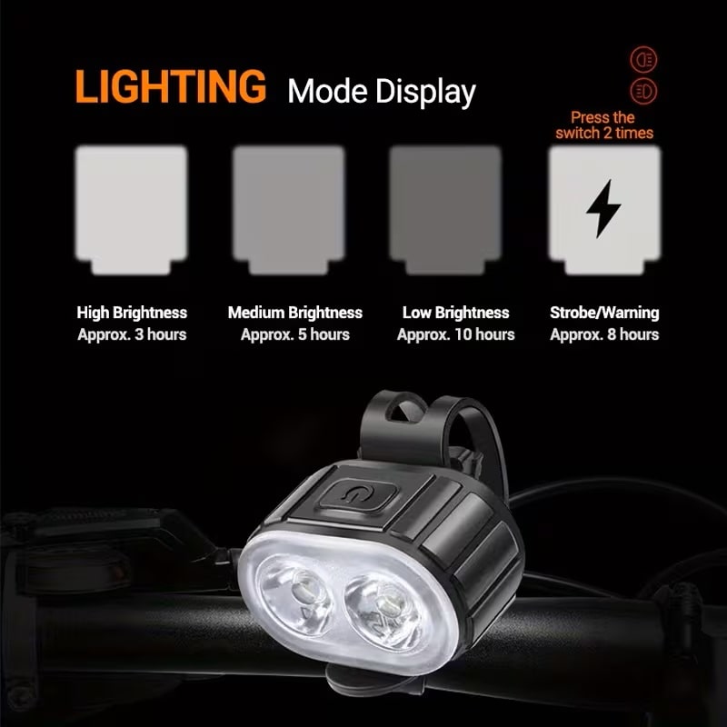 Luces LED Delantera y Trasera para Bicicleta Recargables USB