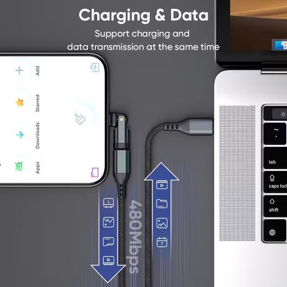 Adaptador USB-C PD 240W Giratorio 180° Alta Potencia