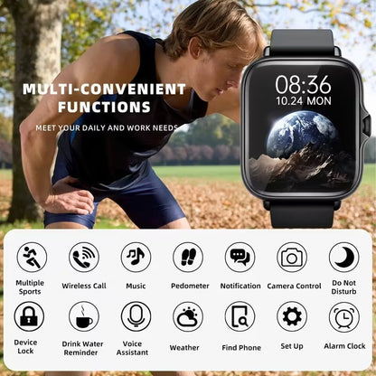 Smartwatch 1.83” con Llamadas y Monitoreo de Salud Dorado y Beige