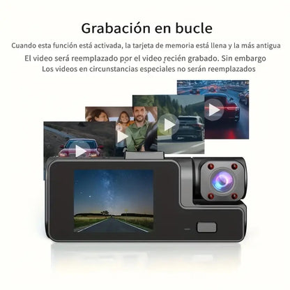 Cámara Doble ZKCAMSPY 1080P – Frontal e Interior, 170° Visión, HD