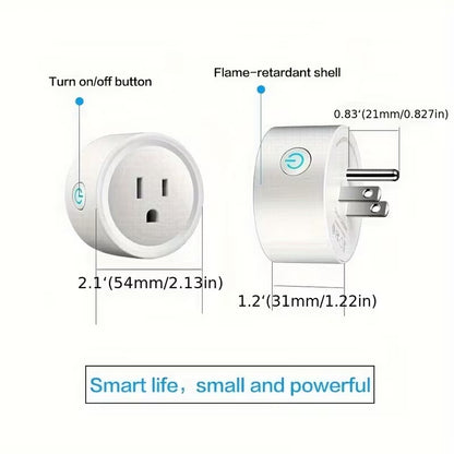 Enchufe Inteligente WiFi 10A Compatible Alexa y Celular Pack x2