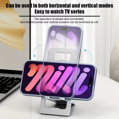 Soporte Plegable de Aluminio para Celular y Tablet con Abre Botellas