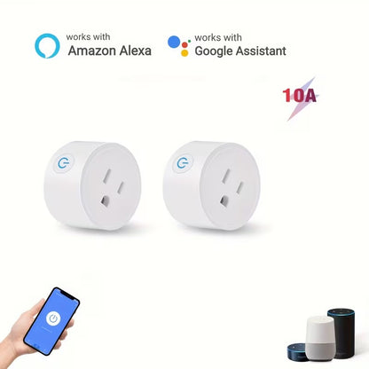 Enchufe Inteligente WiFi 10A Compatible Alexa y Celular Pack x2