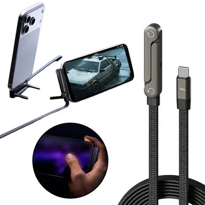 Cable USB-C 240W con Soporte Plegable para Teléfono