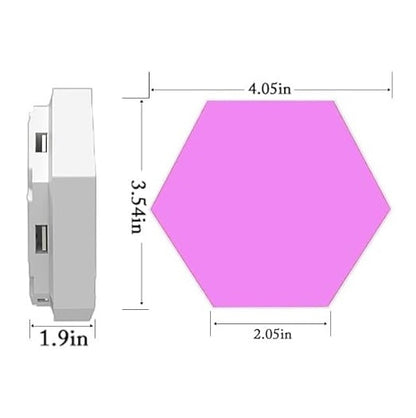 Lámparas LED RGB Hexagonales – Programables y Táctiles con Control Remoto