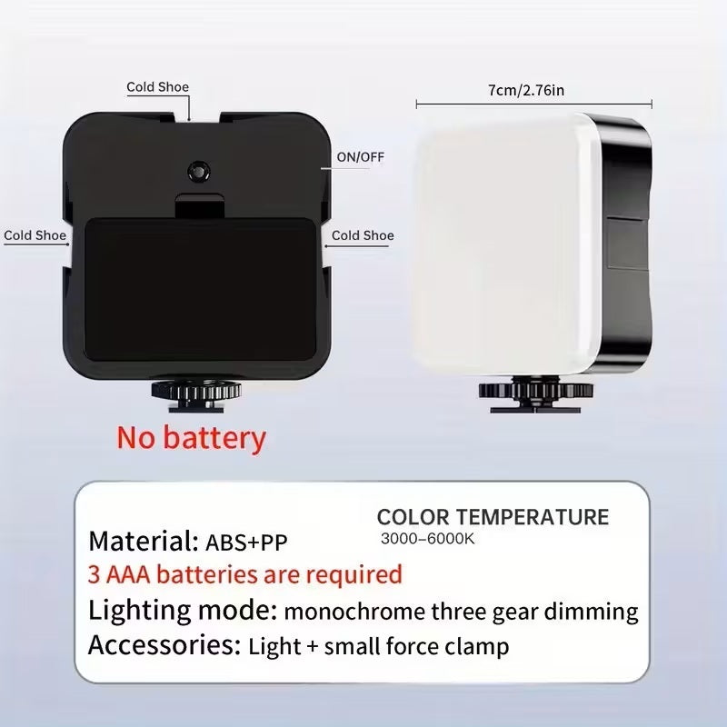 Trípode y Estabilizador 5 en 1 para Smartphone con Luz LED y Micrófono Negro