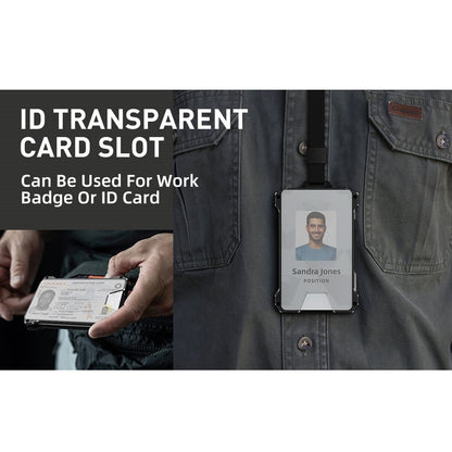 Billetera Inteligente RFID Aluminio 12 Tarjetas Transparente Compacta