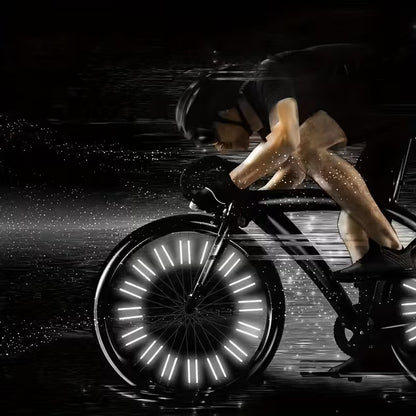 Tiras Reflectantes para Radios de Bicicleta con Visibilidad 360° Pack x12