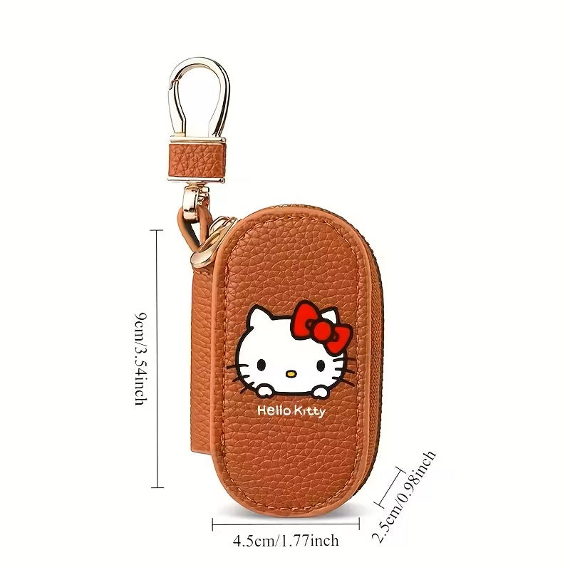 Monedero Hello Kitty Sanrio de Cuero Sintético – Celeste con Cierre Dorado