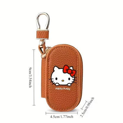 Monedero Hello Kitty Sanrio de Cuero Sintético – Celeste con Cierre Dorado