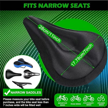Funda Gel Asiento Bicicleta - Comodidad y Suave - Negro
