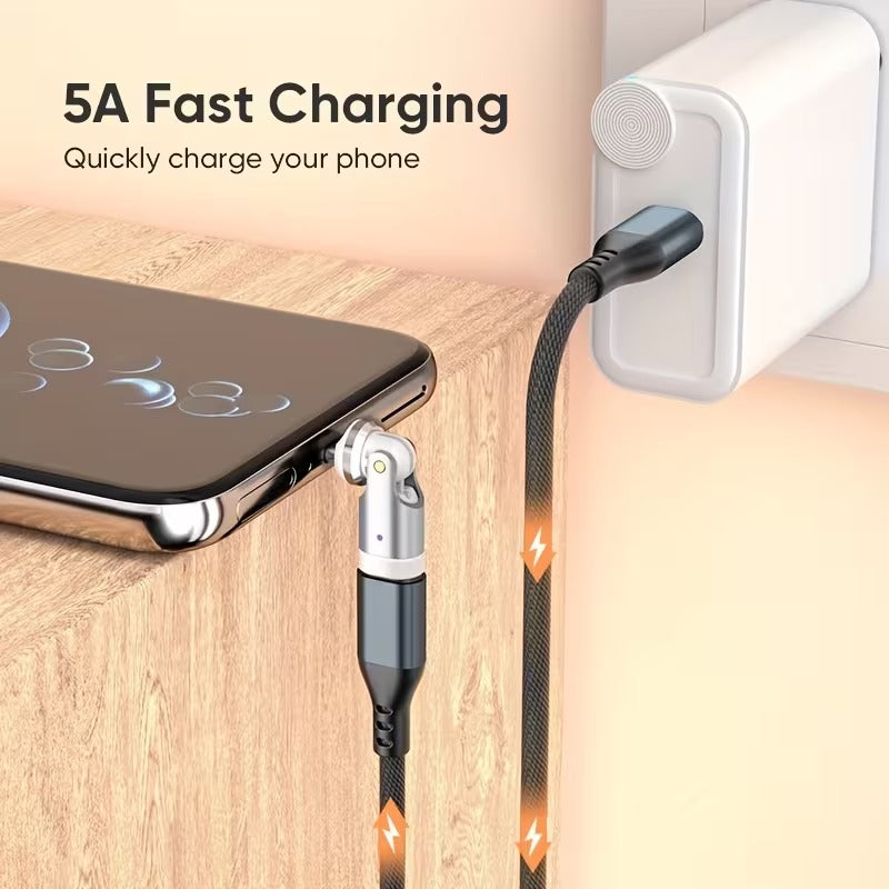 Adaptador USB-C 240W Giratorio 540° con LED