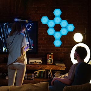 Lámparas LED RGB Hexagonales – Programables y Táctiles con Control Remoto