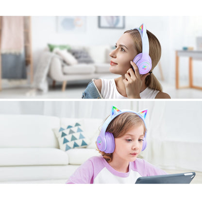 Audífonos Bluetooth ONITOON Orejas de Gato LED HiFi